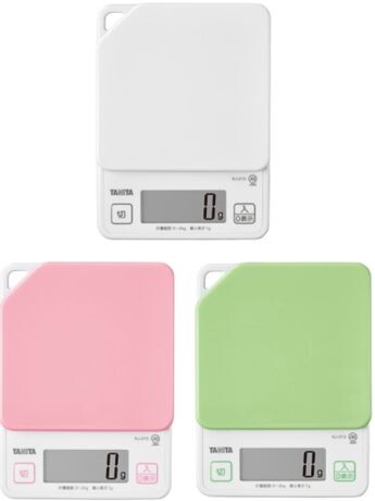 Tanita Digital Kitchen Scale 2kg White/Pink/Green KJ213
