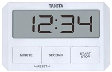 Tanita Glass-Mount Digital Timer White TD409WH