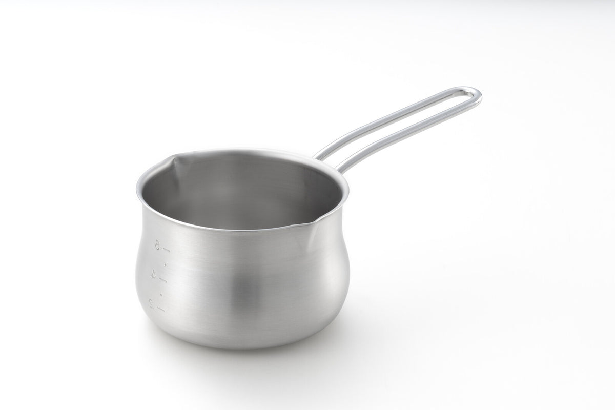 Yoshikawa Stainless Steel Double-Spout Milk Pan 12cm YJ3349