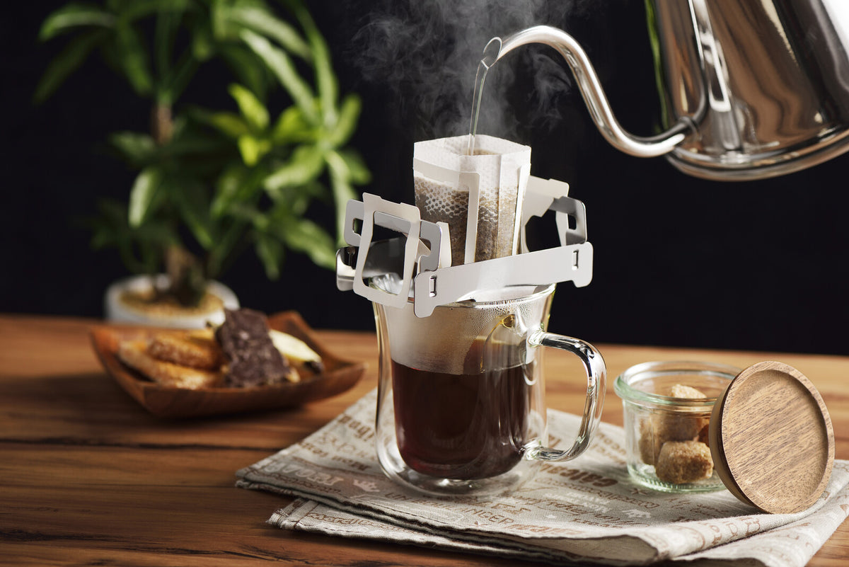Yoshikawa Drip Bag Coffee Holder Mocha Brown SJ3400