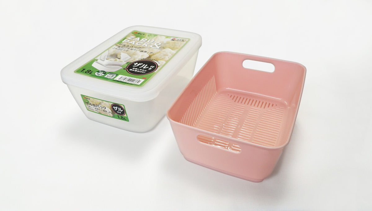 Okto Silver Ion Colander & Pack Set 1800ml Blue/Pink