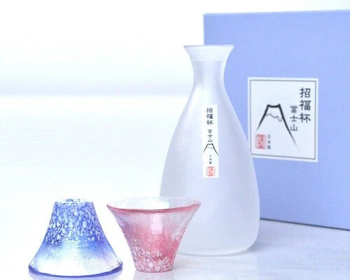 Toyo-Sasaki Glass Mt. Fuji Cold Sake Set
