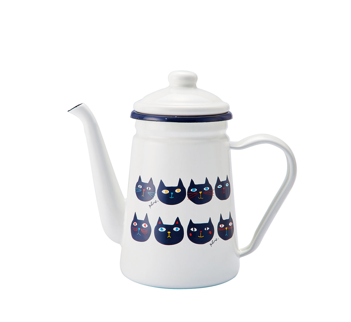 Plune Enamel Coffee Pot with Strainer Mimi Kokomomo PCP-702