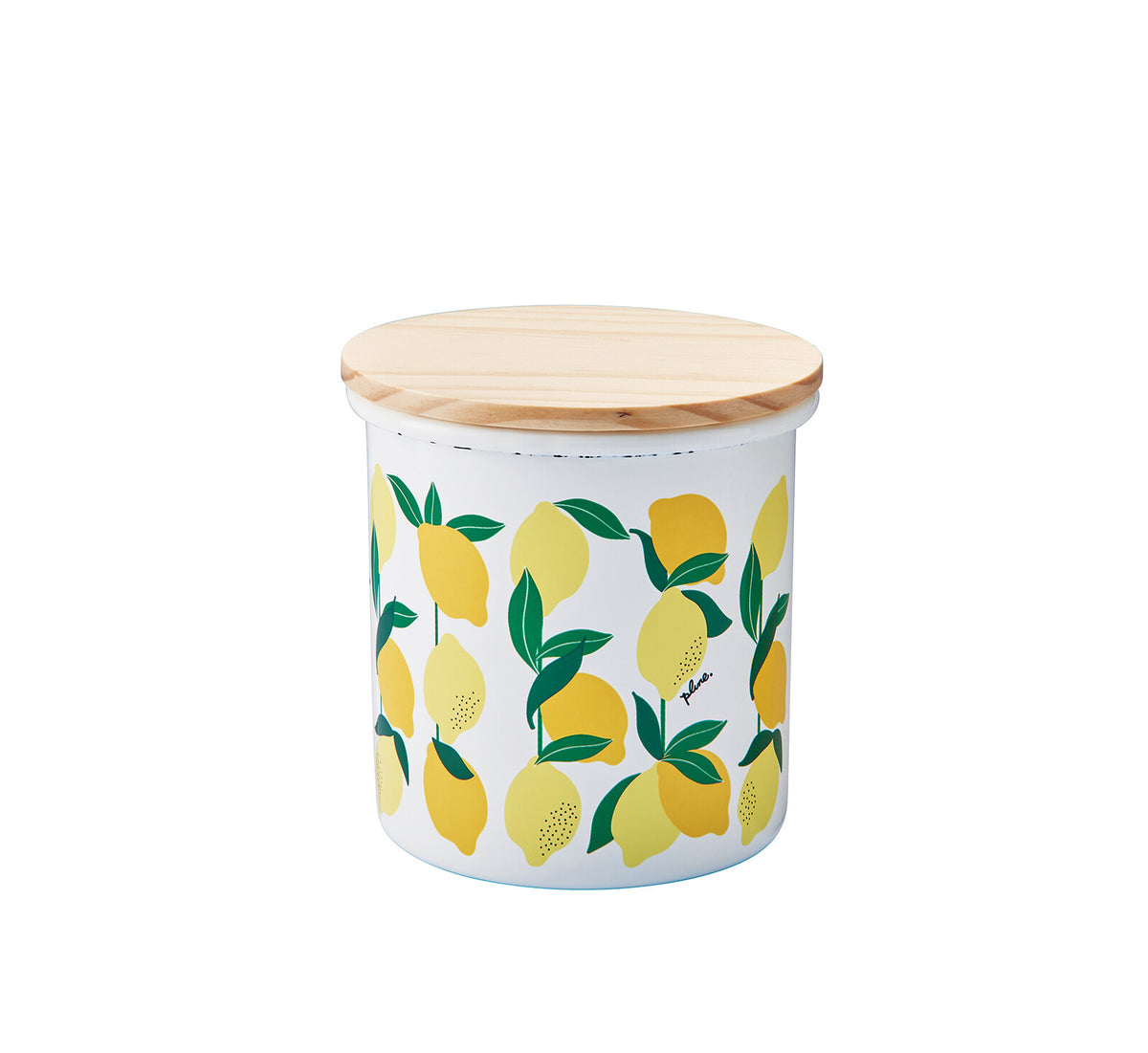 Plune Enamel Canister Lemon PCA-313