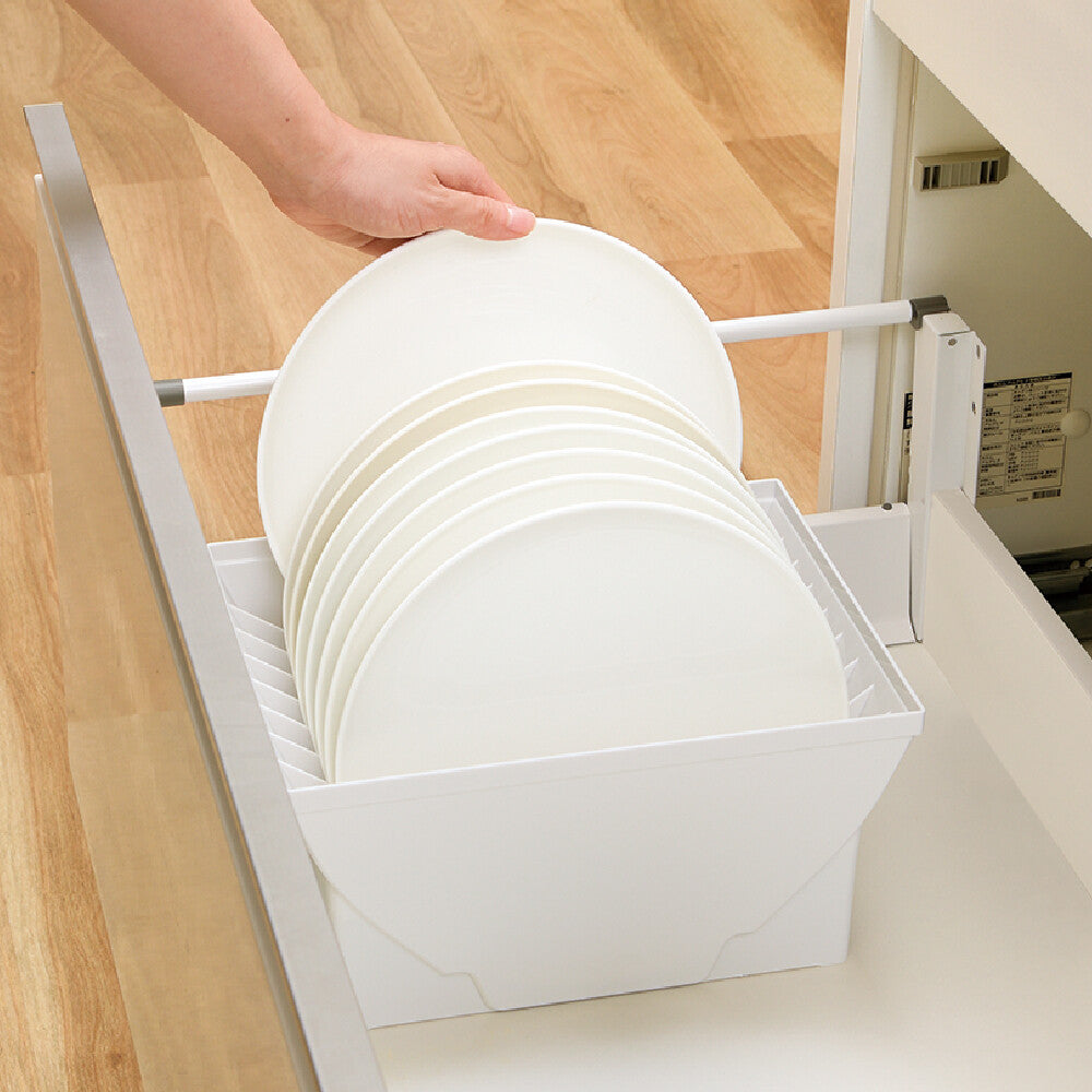 Richell Totono Drawer Dish Stand Wide White