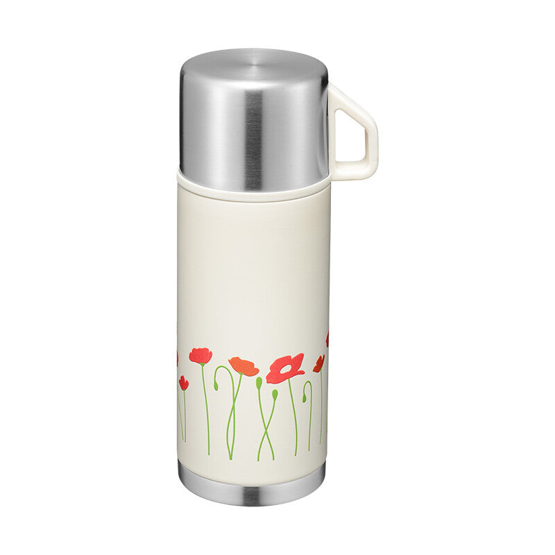 Wahei Freiz Retoru Bottle with Cup 350ml Poppy RH-1712
