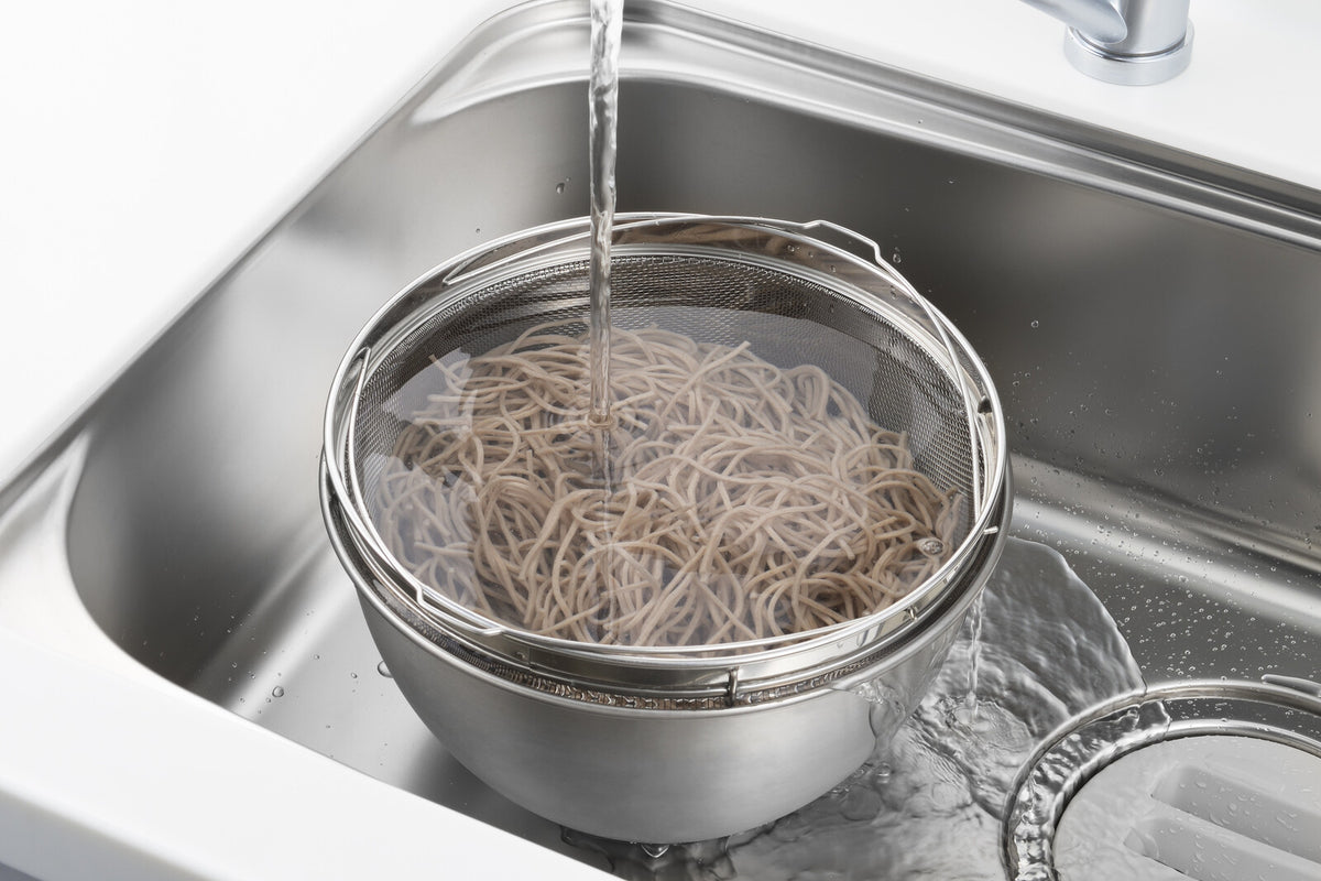 Yoshikawa Stainless Steel Draining Strainer Basket 25cm