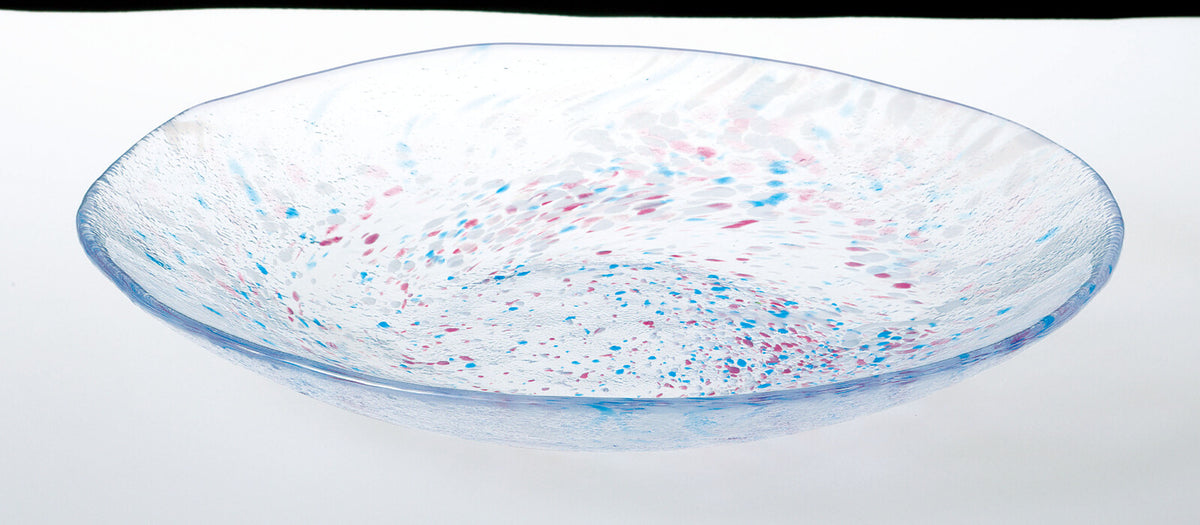 Toyo-Sasaki Glass Noodle Dish Pink 24cm