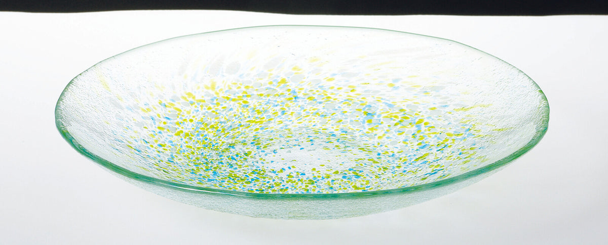 Toyo-Sasaki Glass Noodle Plate 24cm Green