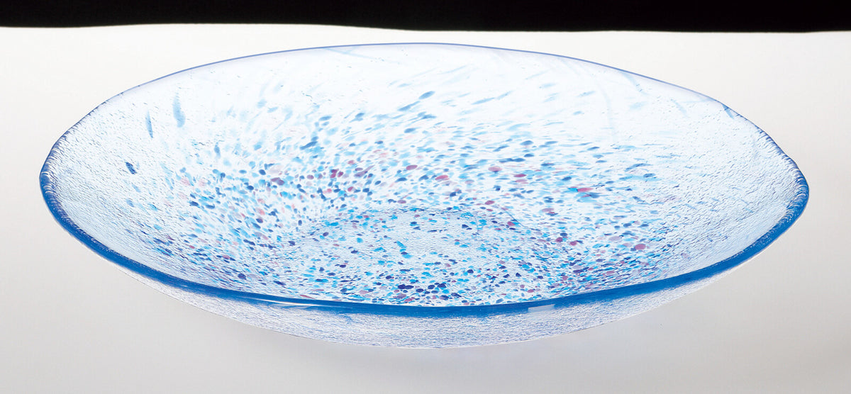 Toyo-Sasaki Glass Noodle Plate 24cm Blue