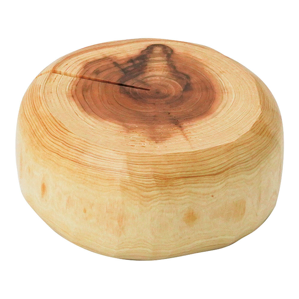 Yamako Oki Cedar Wood Slab Plate, Camembert Shape 32524