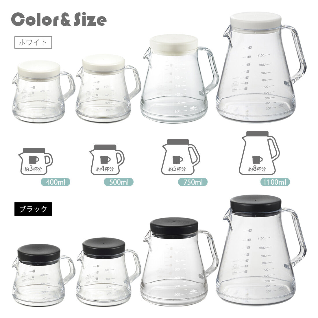 Akebono Unbreakable Coffee Server Stron 1100ml White TW-3763
