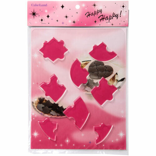 Tiger Crown Kirari Puzzle Heart Chocolate Mold Clear PET 1197