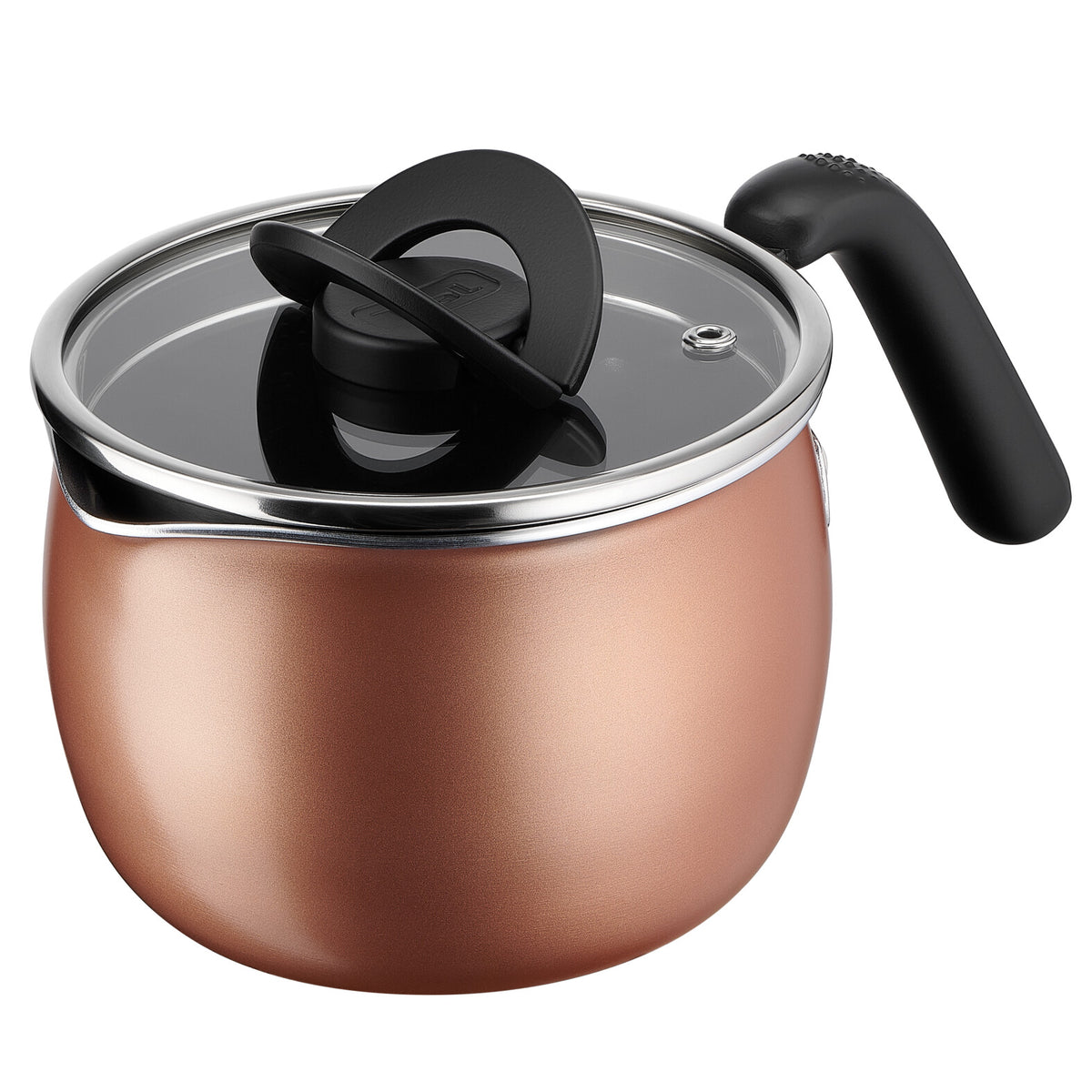 T-fal Optispace Stainless Steel Multi Pot 14cm Cinnamon Brown Gas Only G54787