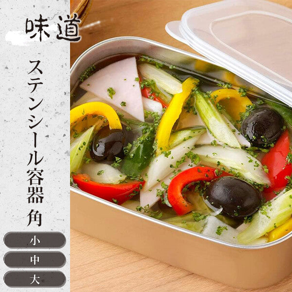 Wahei Freiz Ajimichi Stainless Steel Square Storage Container Small AD-737