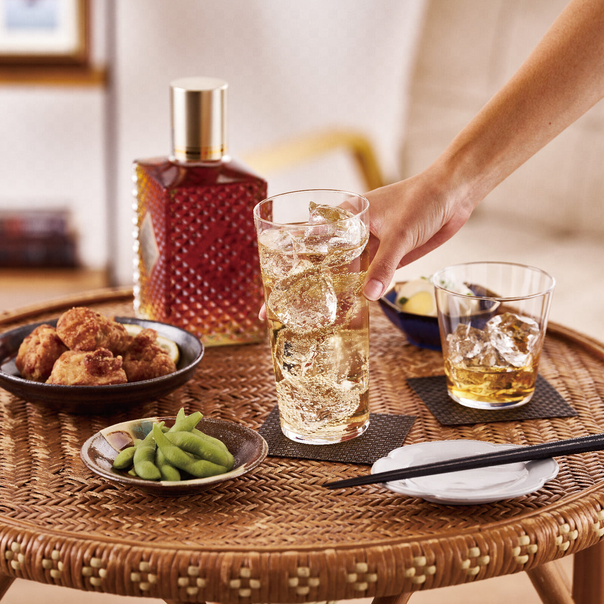 Toyo-Sasaki Glass Thin Whiskey Long Tumbler Mega Size