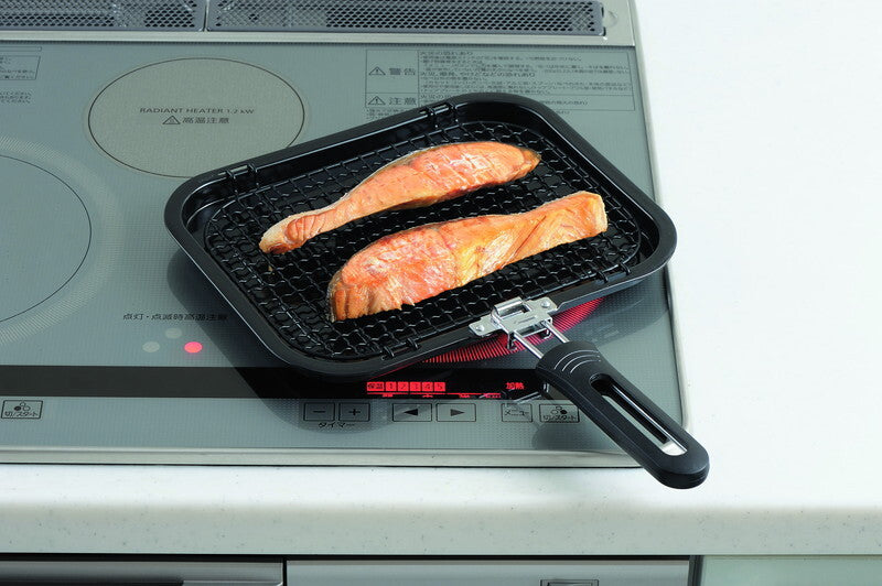 Pearl Metal Hot Grill IH-Compatible Crimp Fish Roaster HB-6039