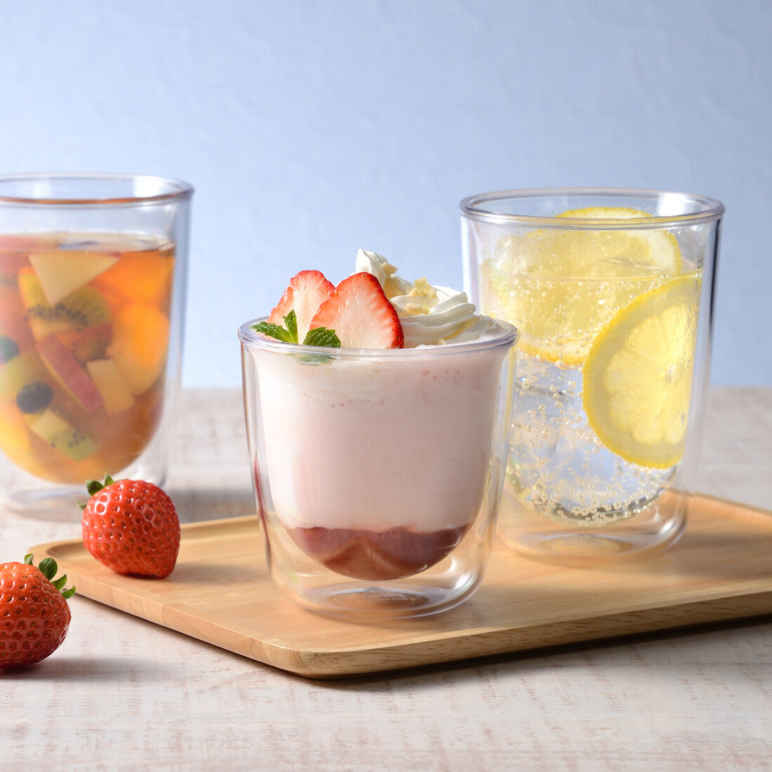 Wahei Freiz Tsubame Shatterproof Double Wall Glass 340ml Set of 2 EM-102