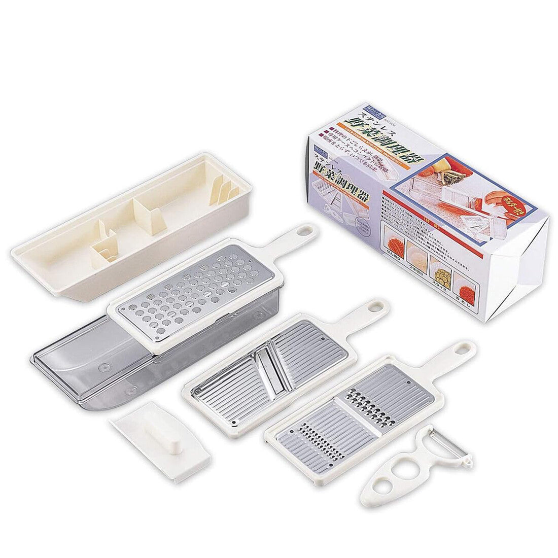 Shimomura Ajiwai Shokubo Vegetable Slicer and Grater Set ASC-606