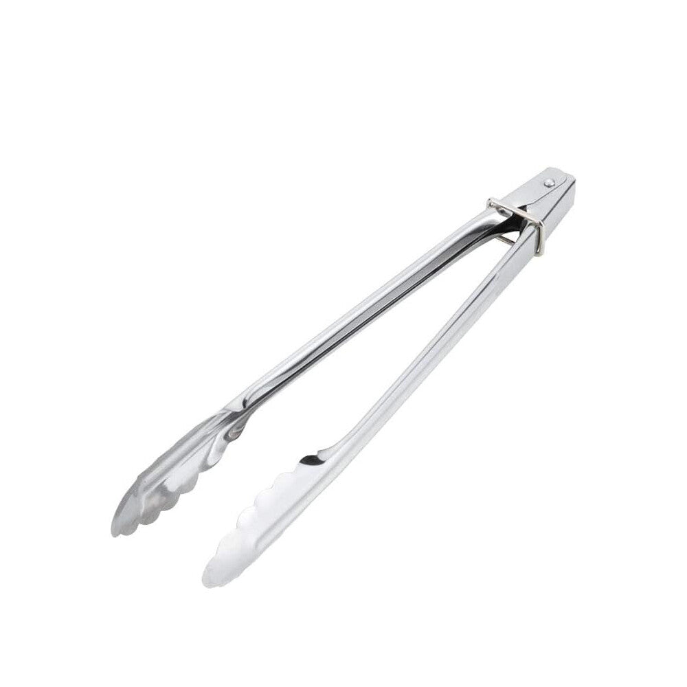 Minex Metal All-Purpose Tongs 240mm with Stopper (Sleeve Pack) V-1254