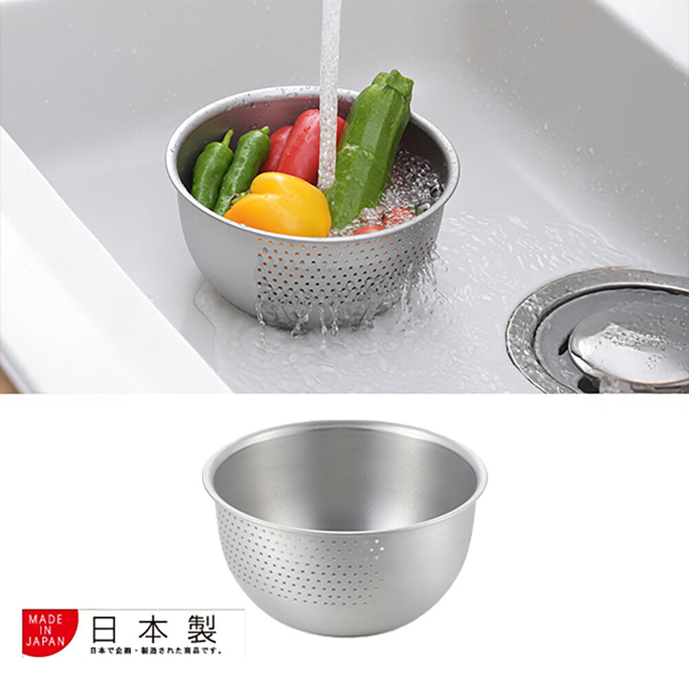 Seikatsu no Katachi Stainless Steel Rice Washing Bowl 18cm