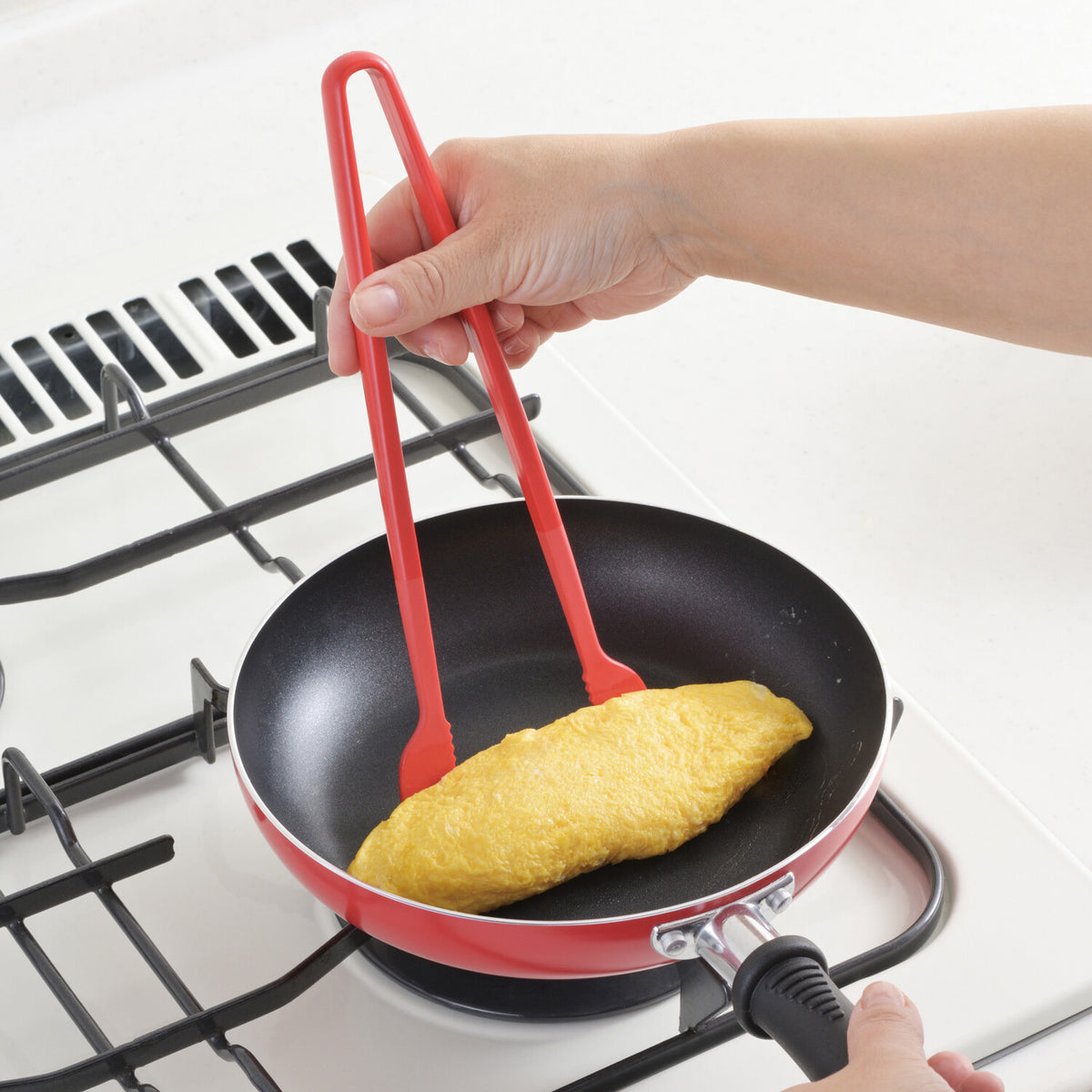 Akebono Tamagoyaki Spatula Short Red CH-2153