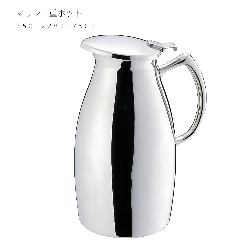 Wadasuke Marine Double Wall Insulated Pot Stainless Steel 750ml 2287-7503