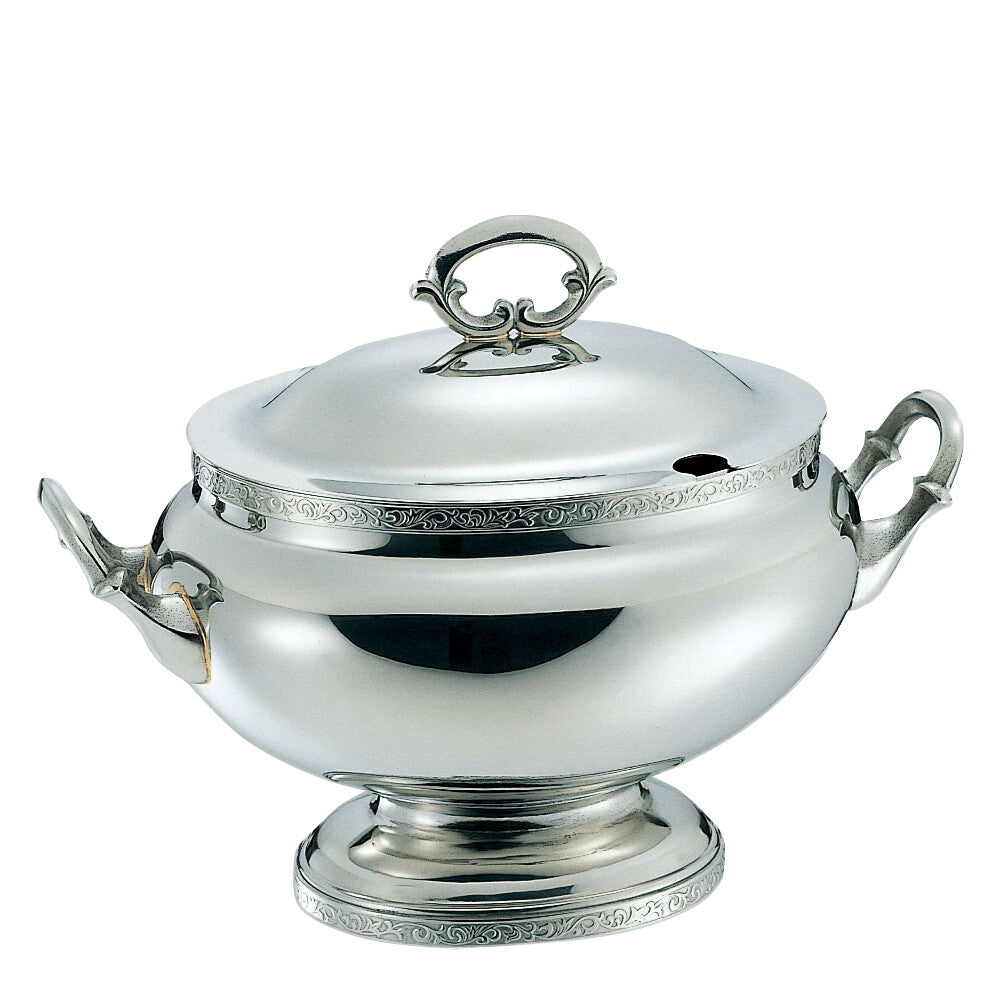 Wadasuke Monterey Stainless Steel Oval Soup Tureen Small 2402-3200