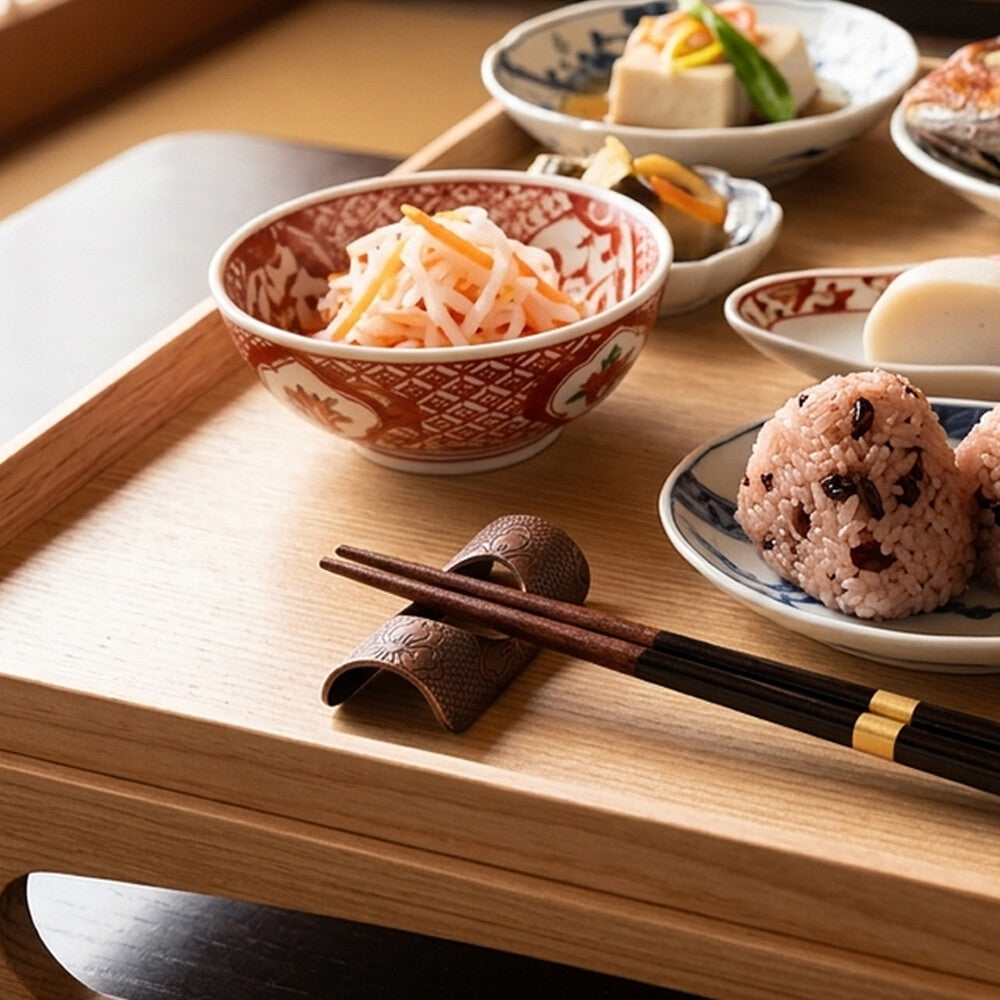 Tanabe Kanagu Japanese Pattern Copper Chopstick Rest