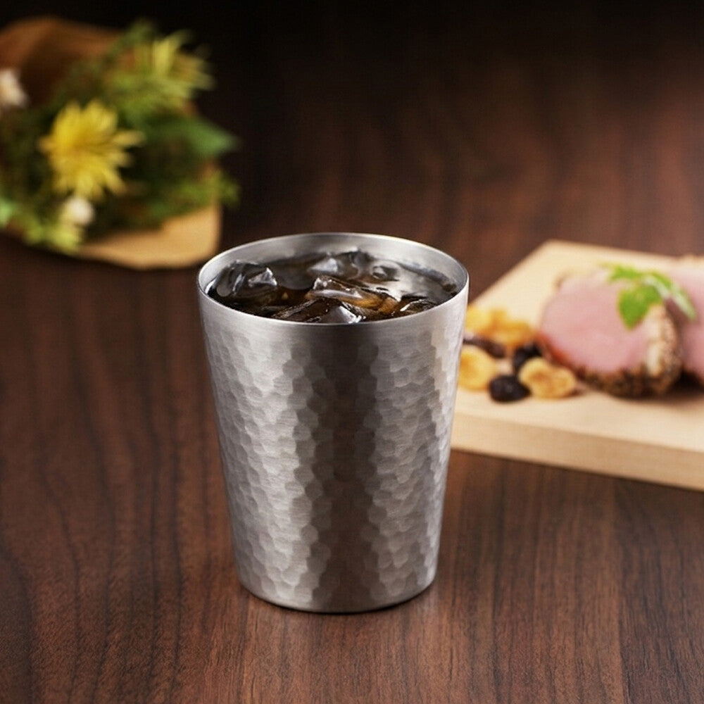 Tanabe Kanagu Hana Hammered Copper Rocks Glass 180ml Matte 4802