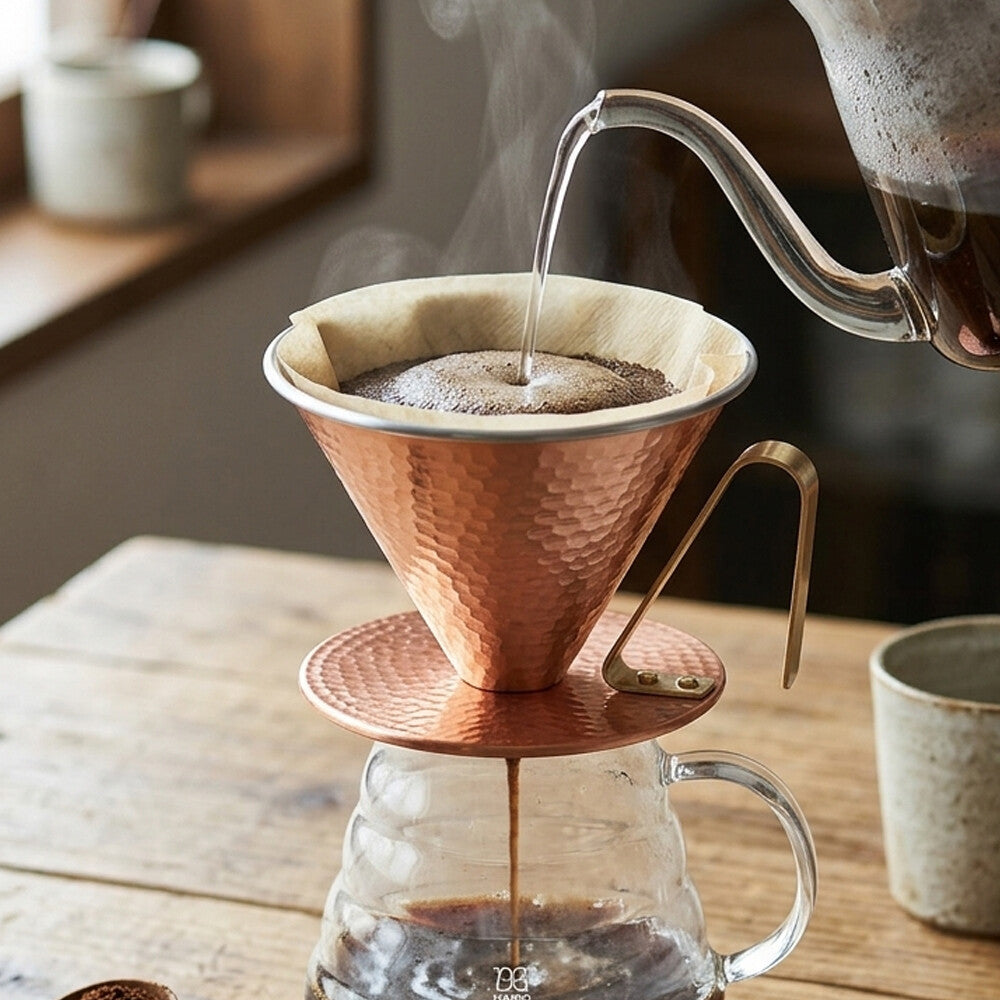 Tanabe Kanagu Copper Coffee Dripper Hammered Small 4086