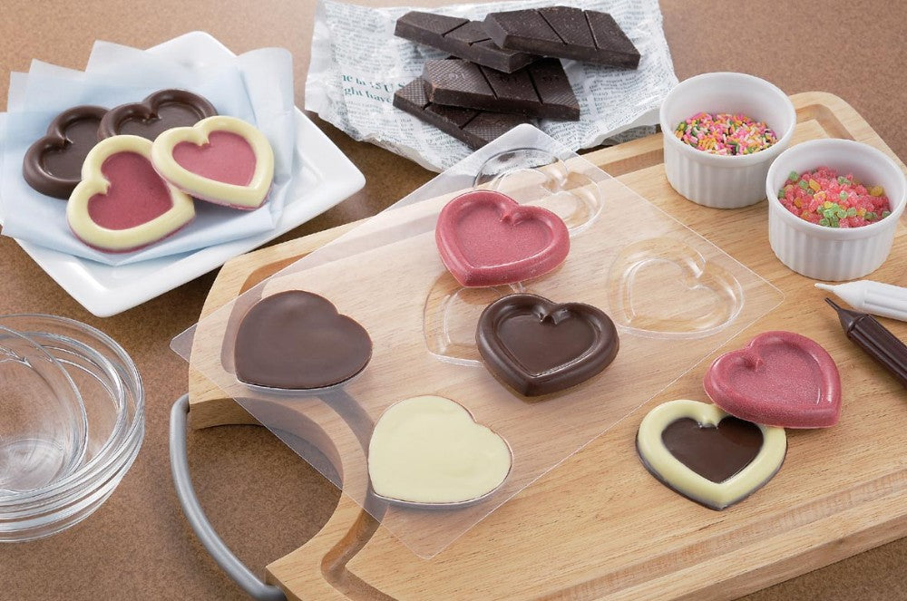 Tiger Crown Kirari Heart Plate Chocolate Mold Clear 1184