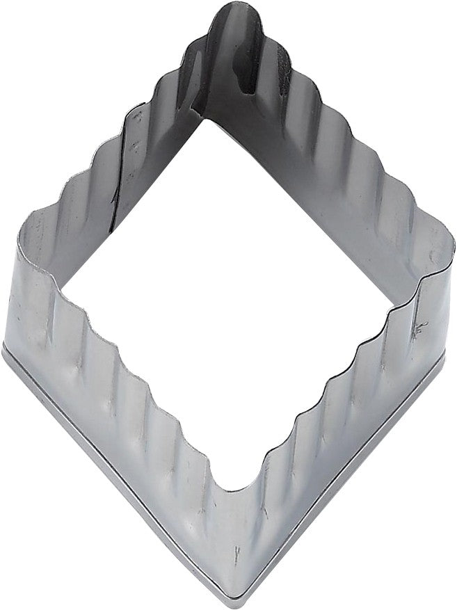 Tiger Crown Stainless Steel Diamond Cake Cutter with Fluted Edge 8.7cm 562