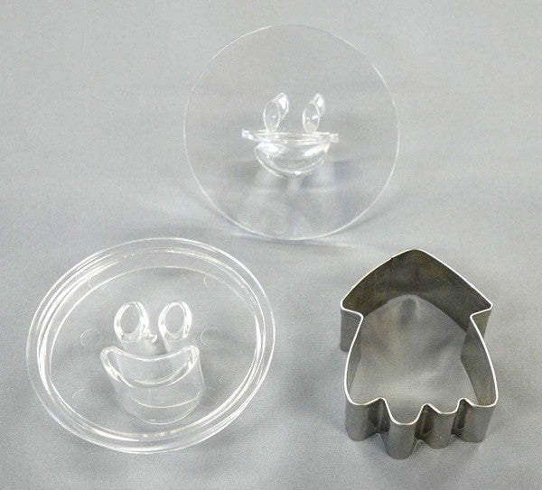 Tiger Crown Smiling Face Cookie Cutter and Stamp Set Squid 1906