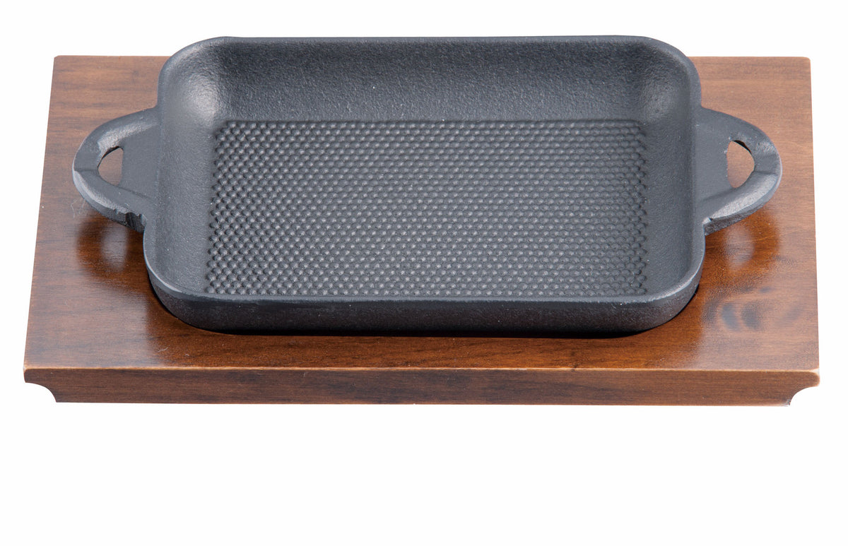 Nambu Iron Craft Mini Square Dish with Wood Base PKK9701