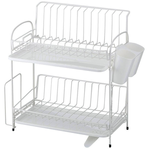 Wahei Freiz Brans 2-Tier Slim Dish Drying Rack Basket RG-0237