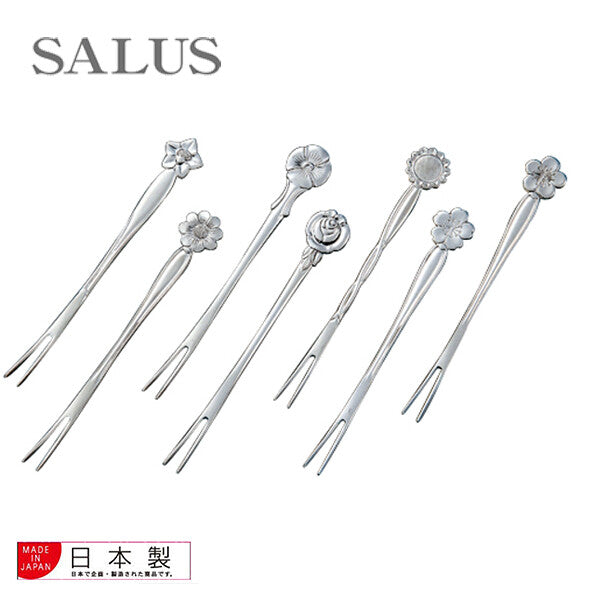 Azuma SALUS Flower Cutlery Mini Fork, Bellflower Stainless Steel