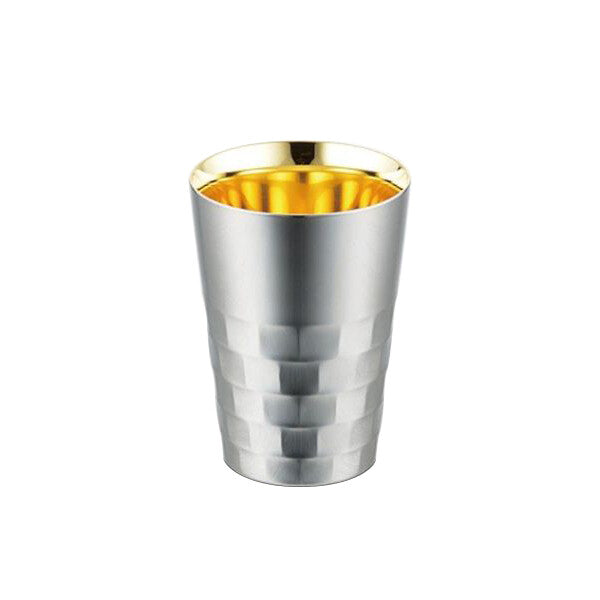 Tamahashi 18-8 Stainless Steel Double Wall Tumbler Small Gold-Plated Interior