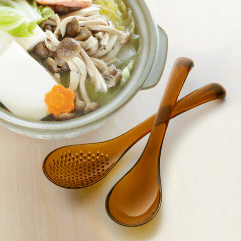 Akebono Shizuku Large Serving Soup Spoon Set Clear