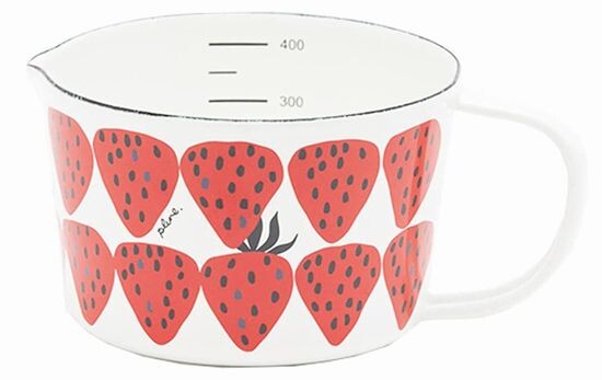 Plune Enamel Measuring Cup 450ml Red Strawberries MC-603