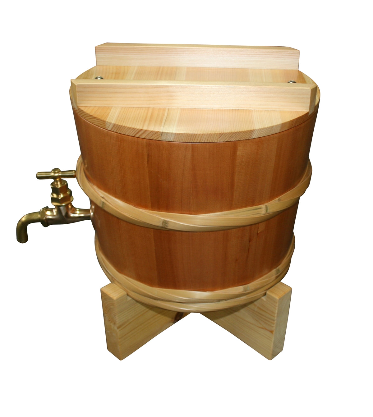 Shimizu Mokuzai Wooden Tub Drink Pitcher Sawara Large 17L