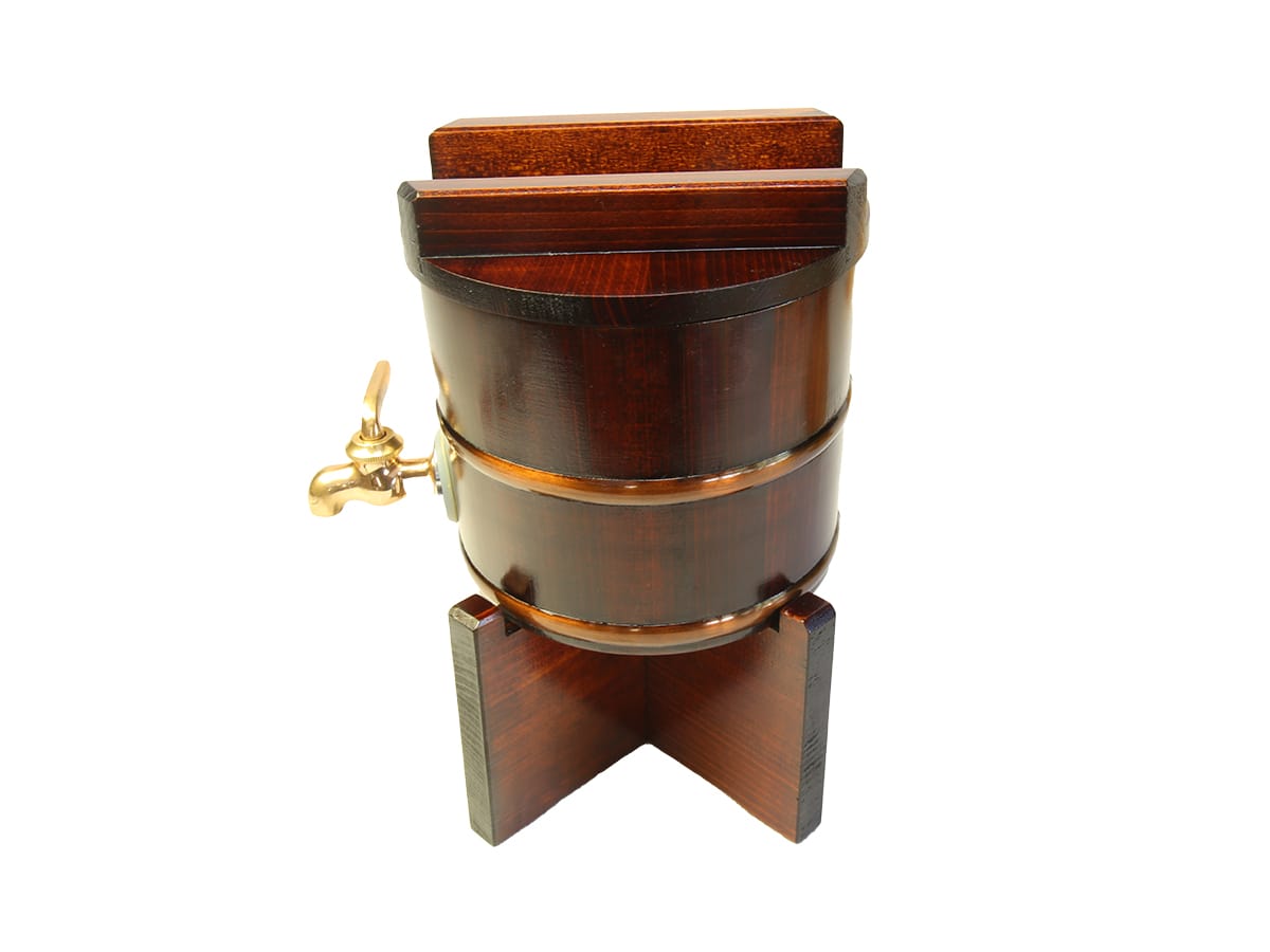 Shimizu Mokuzai Sake and Shochu Server Wooden Urushi Lacquer 4 Go (720ml)