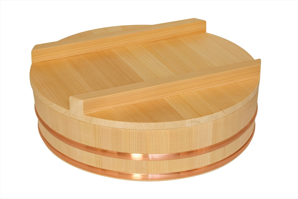 Shimizu Mokuzai Sawara Wood Lid for Sushi Rice Tub (Hangiri) 45cm