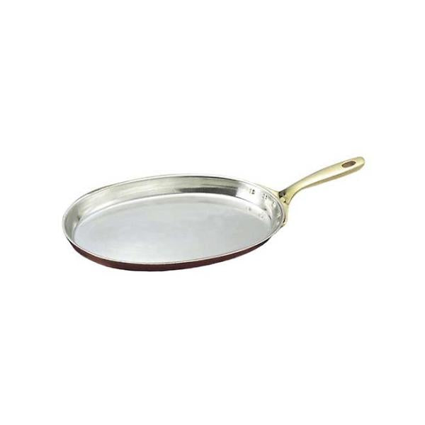 Wadasuke Copper Oval Frying Pan, Tin Lined