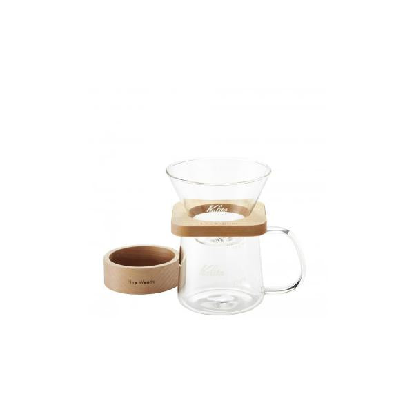 Kalita Oak Village Coffee Dripper Server Set Teardrop WDG-185