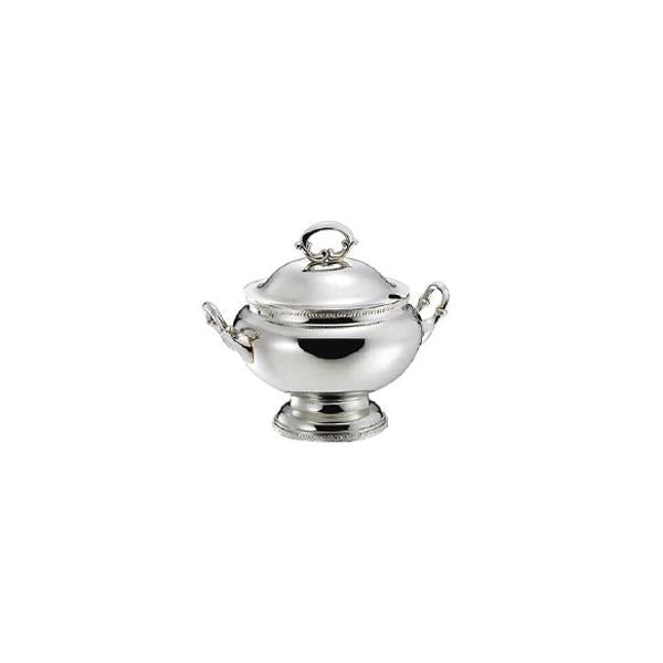 Wadasuke Kikubuchi Rim Stainless Steel Round Soup Tureen Large 2401-5400