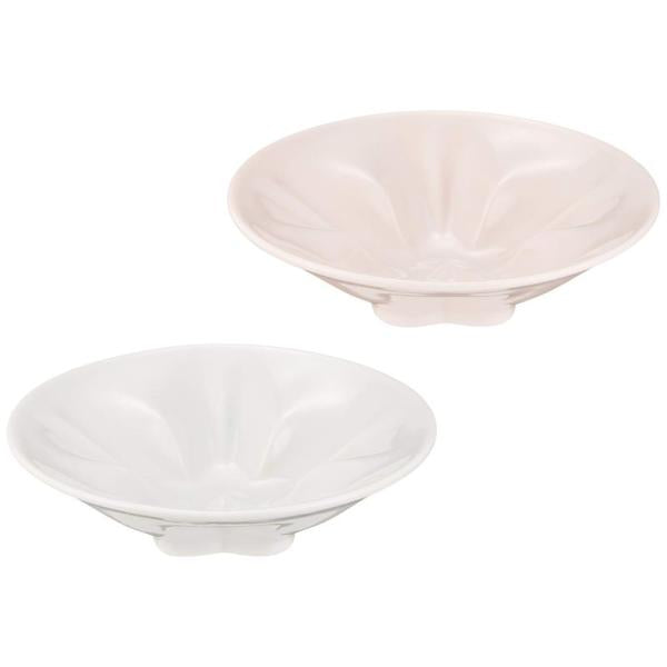 hiracle Sakura Small Plate Kutani Ware White & Pink Set