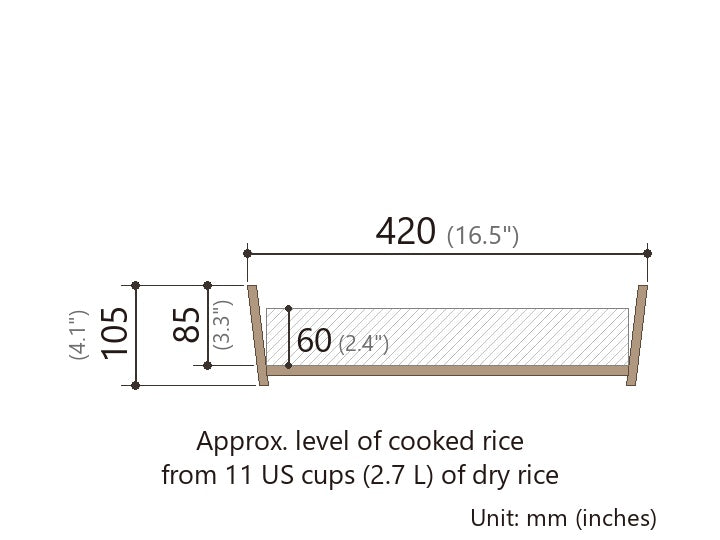 Shimizu Mokuzai Sawara Cypress Sushi Rice Mixing Tub (Hangiri) 42cm