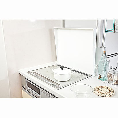 Ikenaga Tekko Steel Stove Burner Cover White 75cm IK2-75W