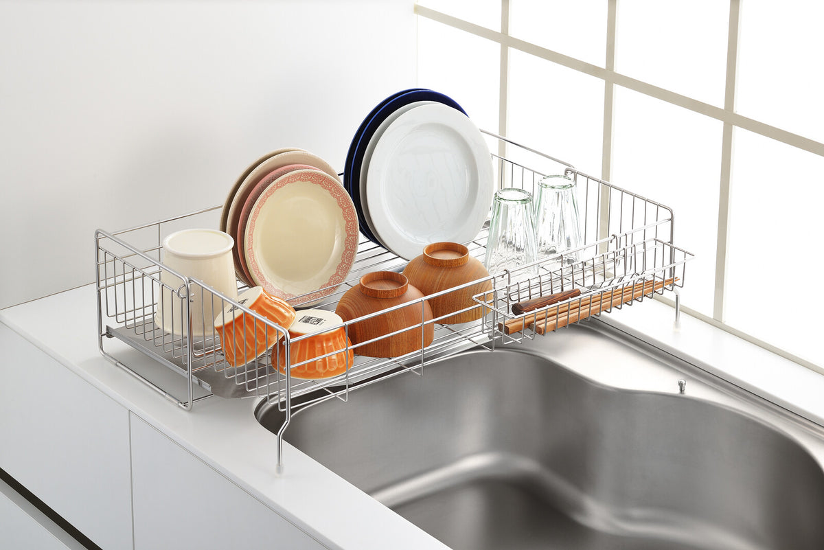 Yoshikawa Expandable Sink-Side Dish Drainer Deep Type 1305934